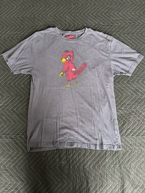 Red Jacket Gray Tee with Red Cardinal Graphic